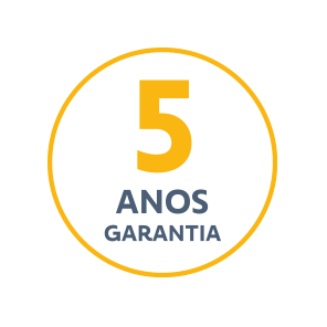 A garantia PADRÃO para 5 anos