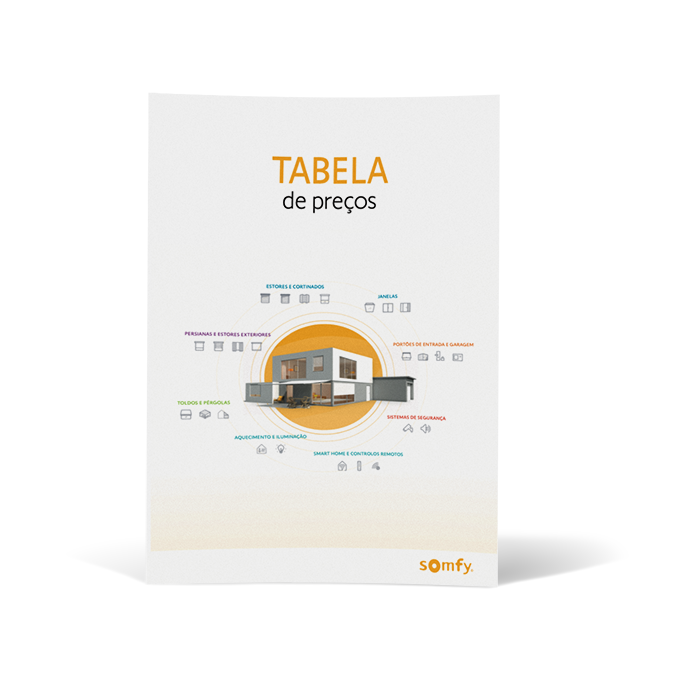 Tabela de preços Somfy <br>2026/3